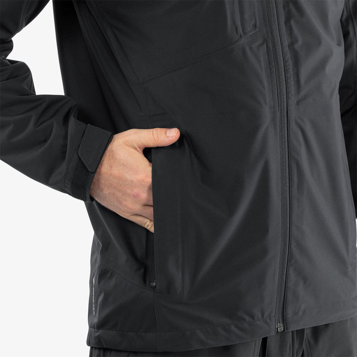 Amos is a Waterproof golf jacket for Men in the color Black(4)