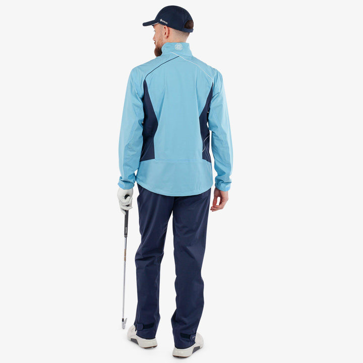 Ames is a Waterproof golf jacket for Men in the color Alaskan Blue/Navy(8)