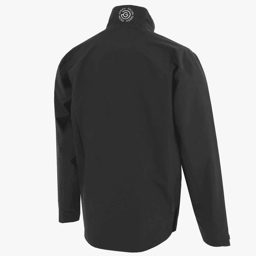 Arvin is a Waterproof golf jacket for Men in the color Black/Sharkskin(7)