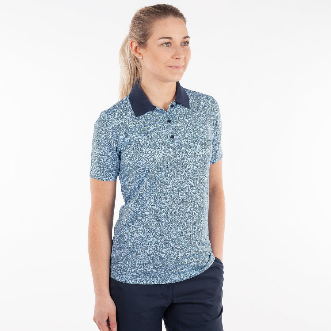 Madelene is a Breathable short sleeve shirt for Women in the color Navy(1)