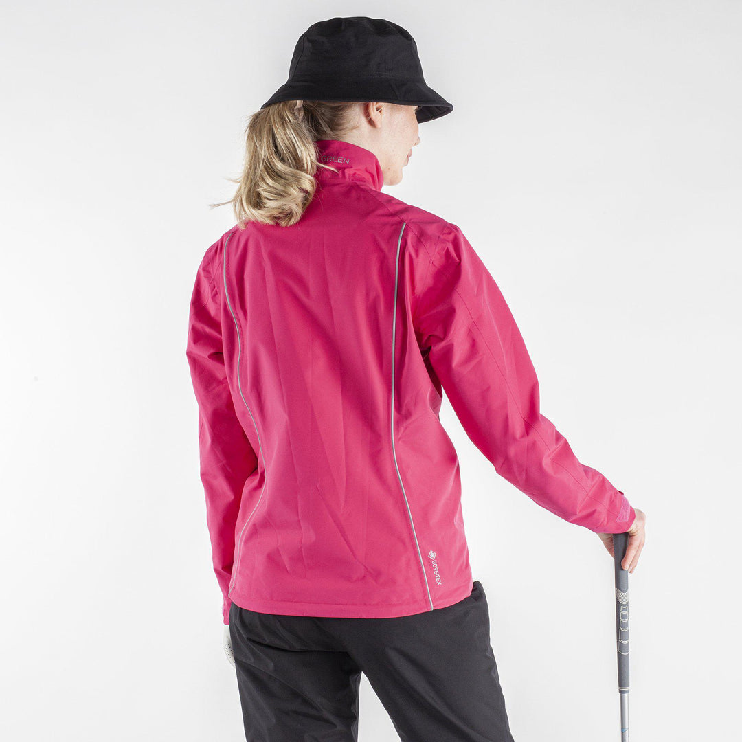 Anya is a Waterproof golf jacket for Women in the color Amazing Pink(6)
