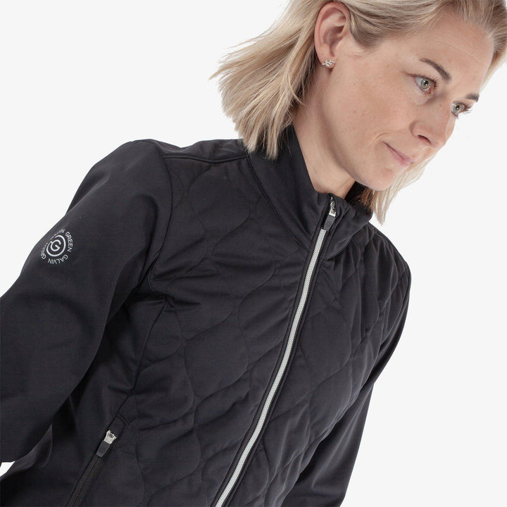 Leora is a Windproof and water repellent golf jacket for Women in the color Black(3)