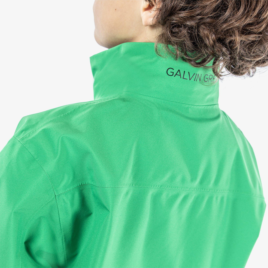 Robert is a Waterproof golf jacket for Juniors in the color Golf Green(8)