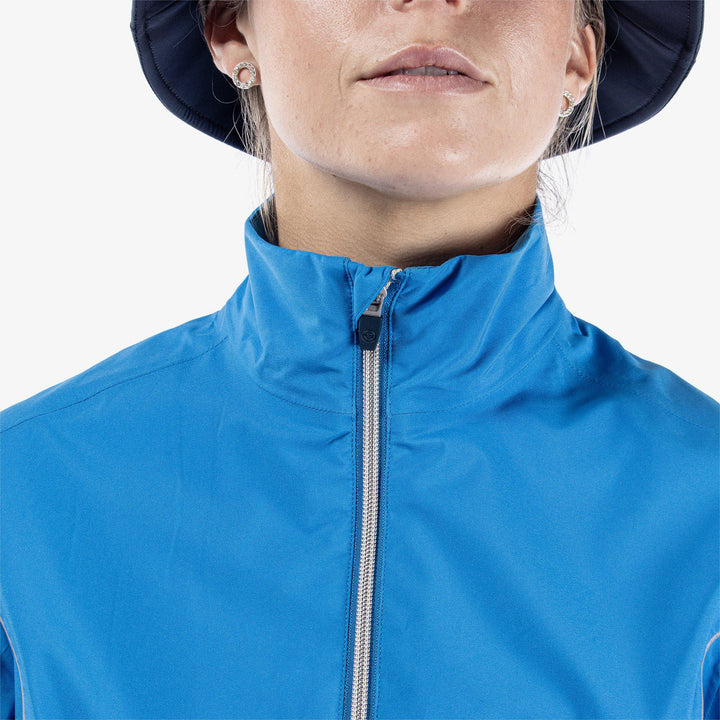 Anya is a Waterproof golf jacket for Women in the color Blue(3)