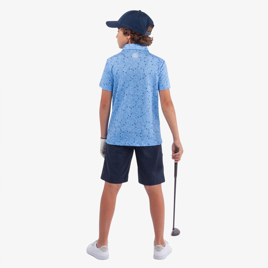 Rocco is a Breathable short sleeve golf shirt for Juniors in the color Alaskan Blue/Navy(6)