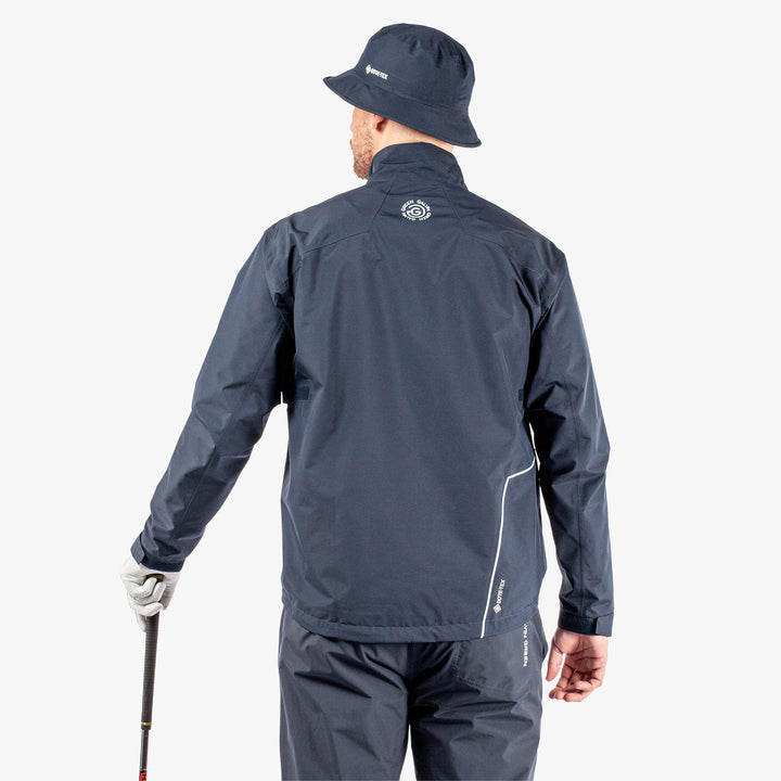 Axley is a Waterproof golf jacket for Men in the color Navy/Cool Grey/White(5)