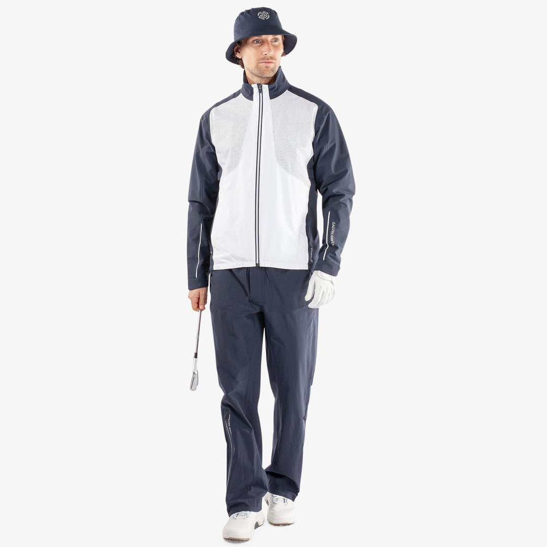 Albert is a Waterproof golf jacket for Men in the color Navy/White(2)