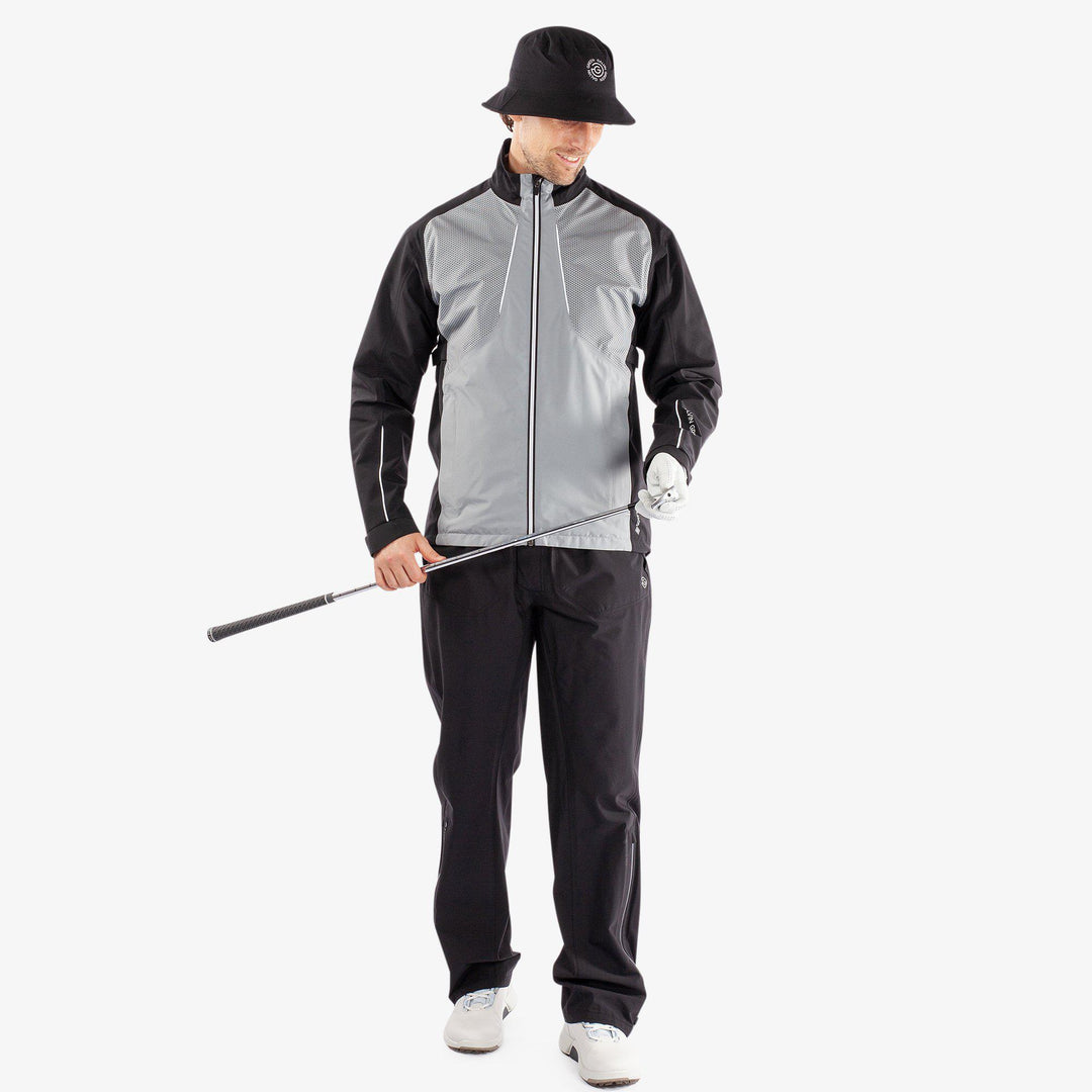Albert is a Waterproof golf jacket for Men in the color Fantastic Black(2)