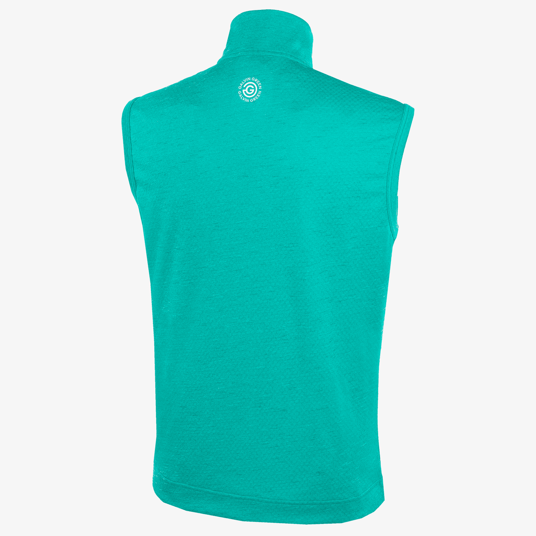 Del is a Insulating golf vest for Men in the color Atlantis Green Melange(7)