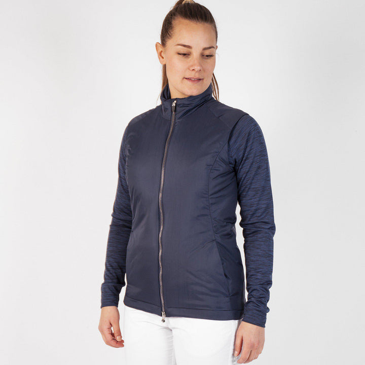 Lizl is a Windproof and water repellent golf vest for Women in the color Navy(1)