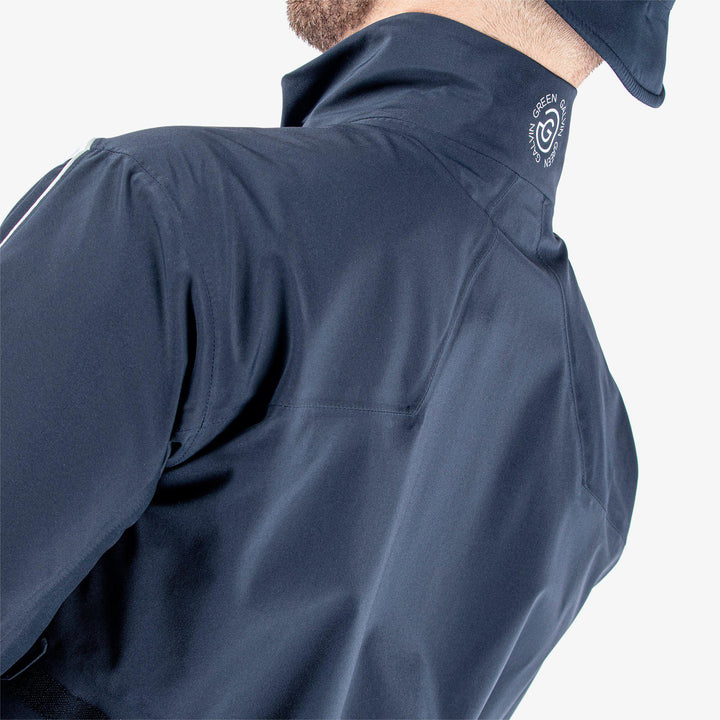 Armstrong is a Waterproof golf jacket for Men in the color Navy/Cool Grey/White(7)