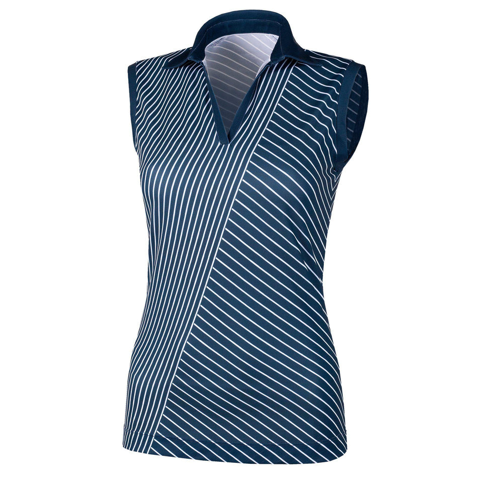 Mira is a Breathable sleeveless golf shirt for Women in the color Navy(0)