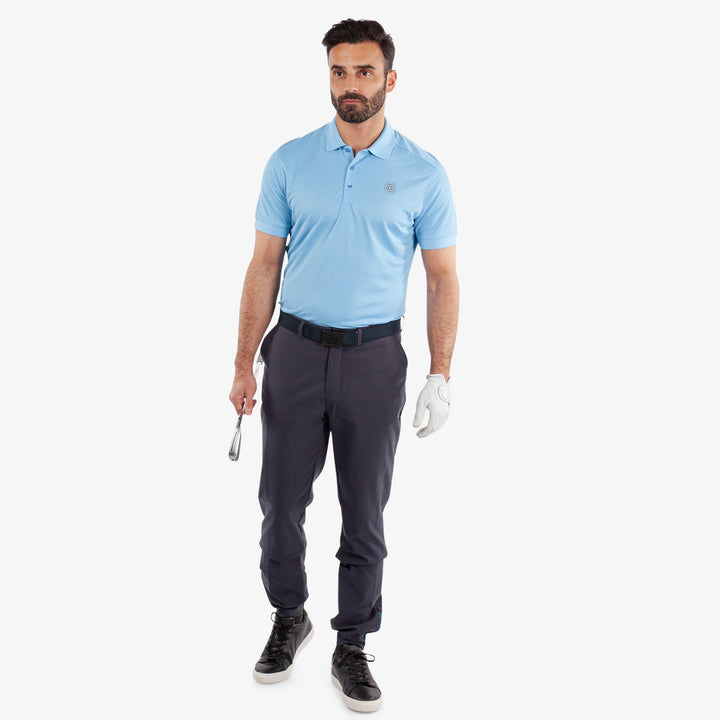Maximilian is a Breathable short sleeve golf shirt for Men in the color Alaskan Blue(2)