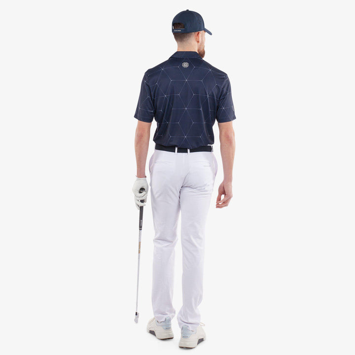 Milo is a Breathable short sleeve golf shirt for Men in the color Navy(6)