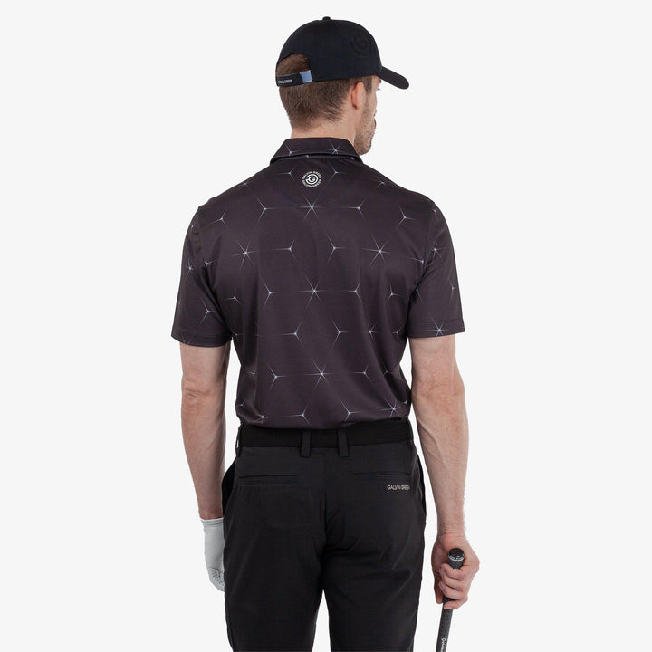 Milo is a Breathable short sleeve golf shirt for Men in the color Black(4)
