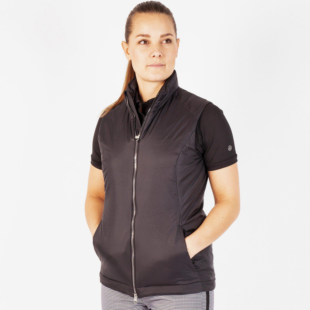 Lizl is a Windproof and water repellent golf vest for Women in the color Black(1)
