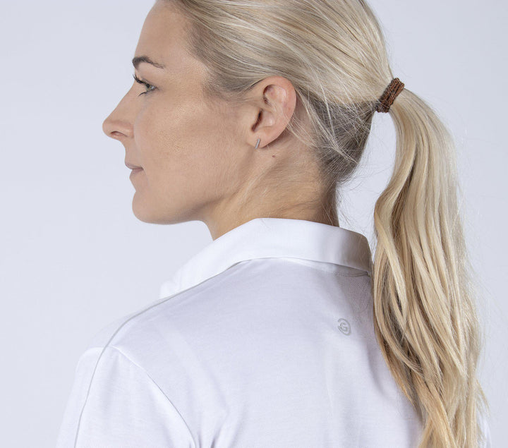Mary is a Breathable long sleeve golf shirt for Women in the color White(3)