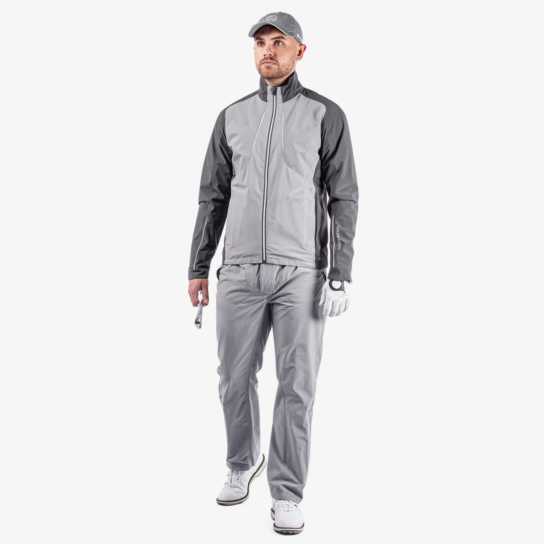 Albert is a Waterproof golf jacket for Men in the color Forged Iron/Sharkskin/Cool Grey(2)
