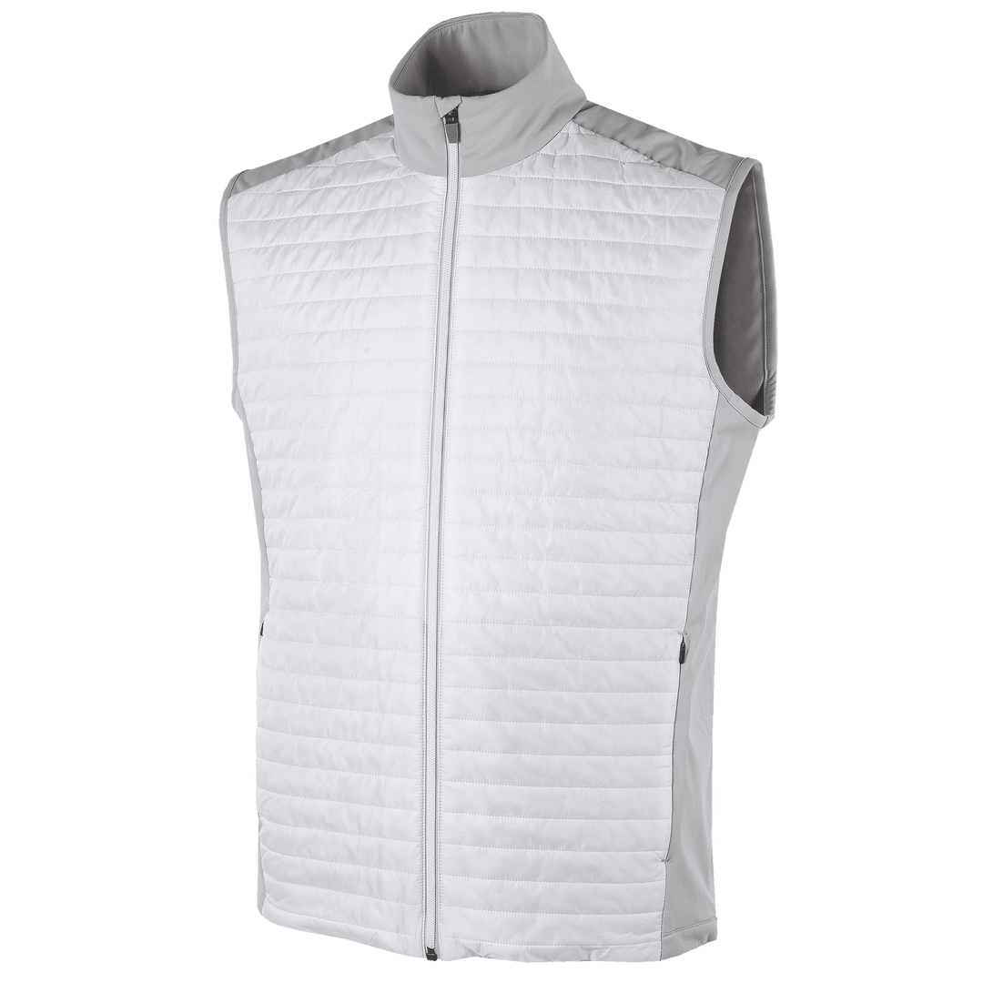 Louie is a Windproof and water repellent golf vest for Men in the color White(1)