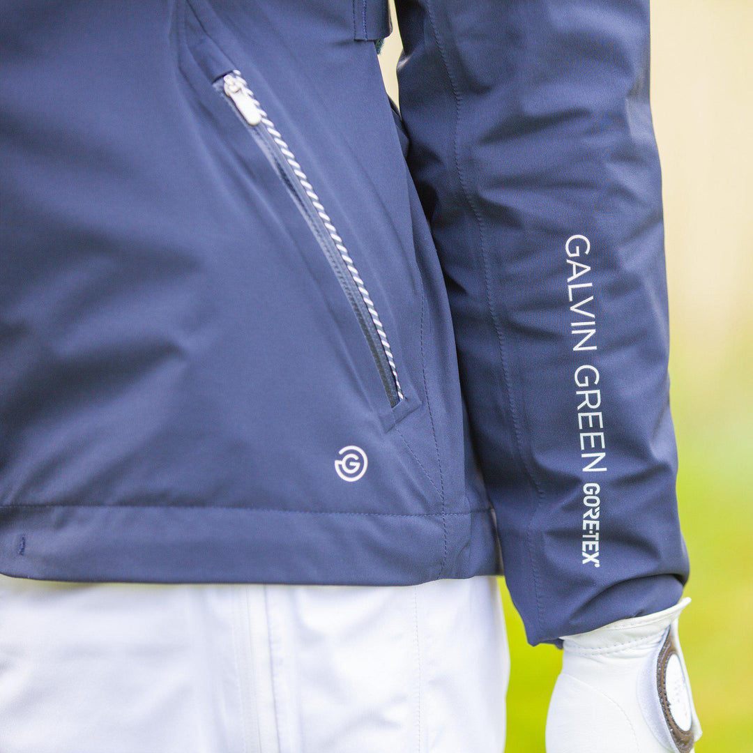 Adele is a Waterproof golf jacket for Women in the color Navy(3)