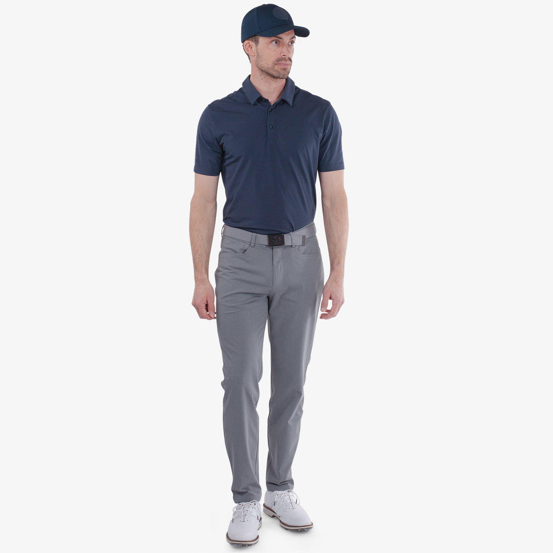 Norris is a Breathable golf pants for Men in the color Grey melange(2)