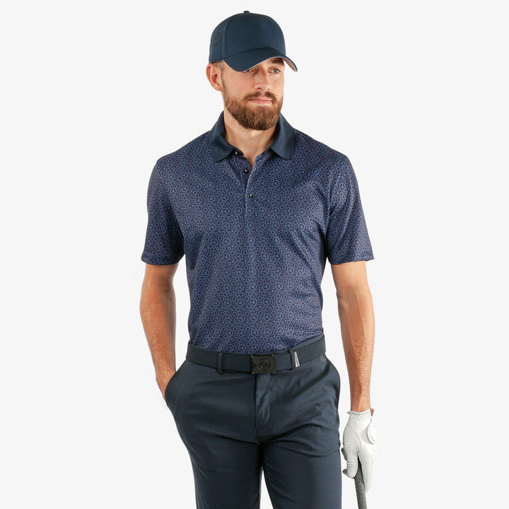 Miracle is a Breathable short sleeve golf shirt for Men in the color Blue/Navy(1)