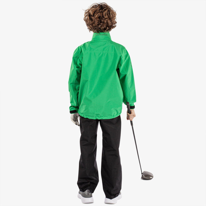 Robert is a Waterproof golf jacket for Juniors in the color Golf Green(9)