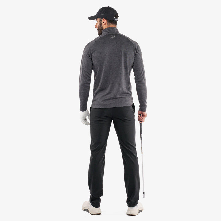 Dion is a Insulating golf mid layer for Men in the color Black Melange(6)