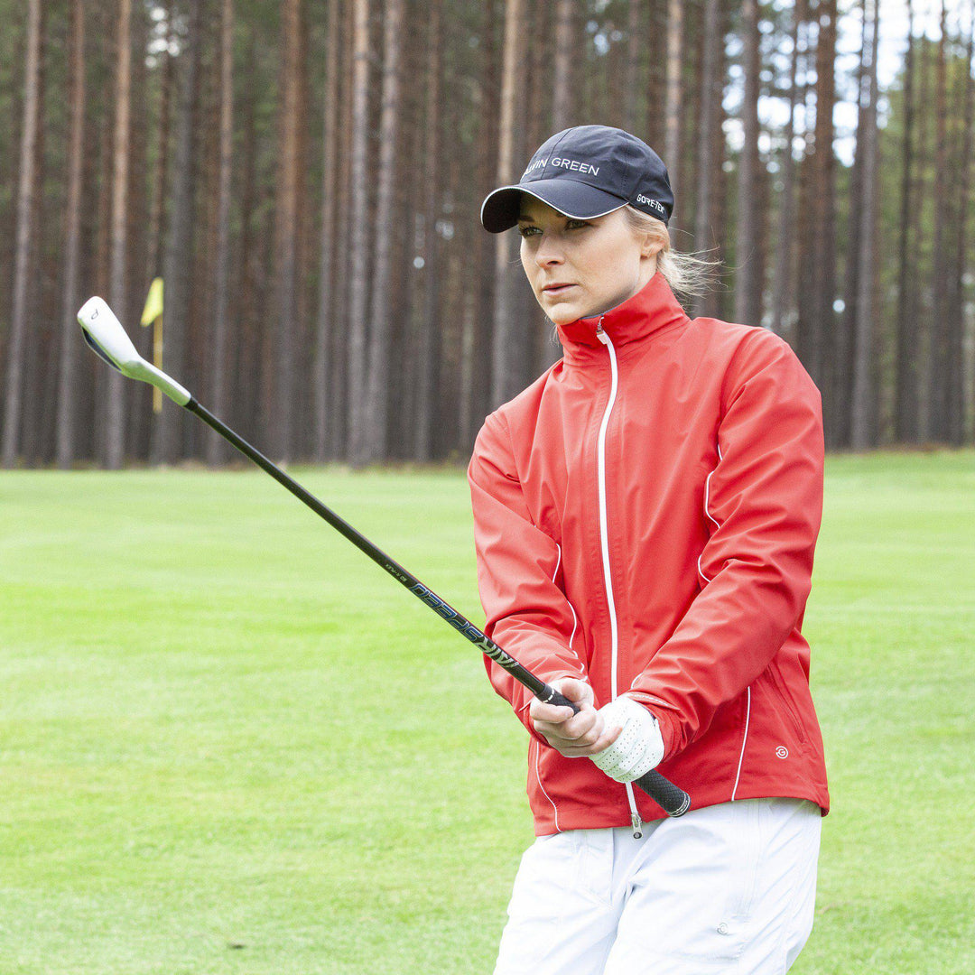 Arissa is a Waterproof golf jacket for Women in the color Red(7)
