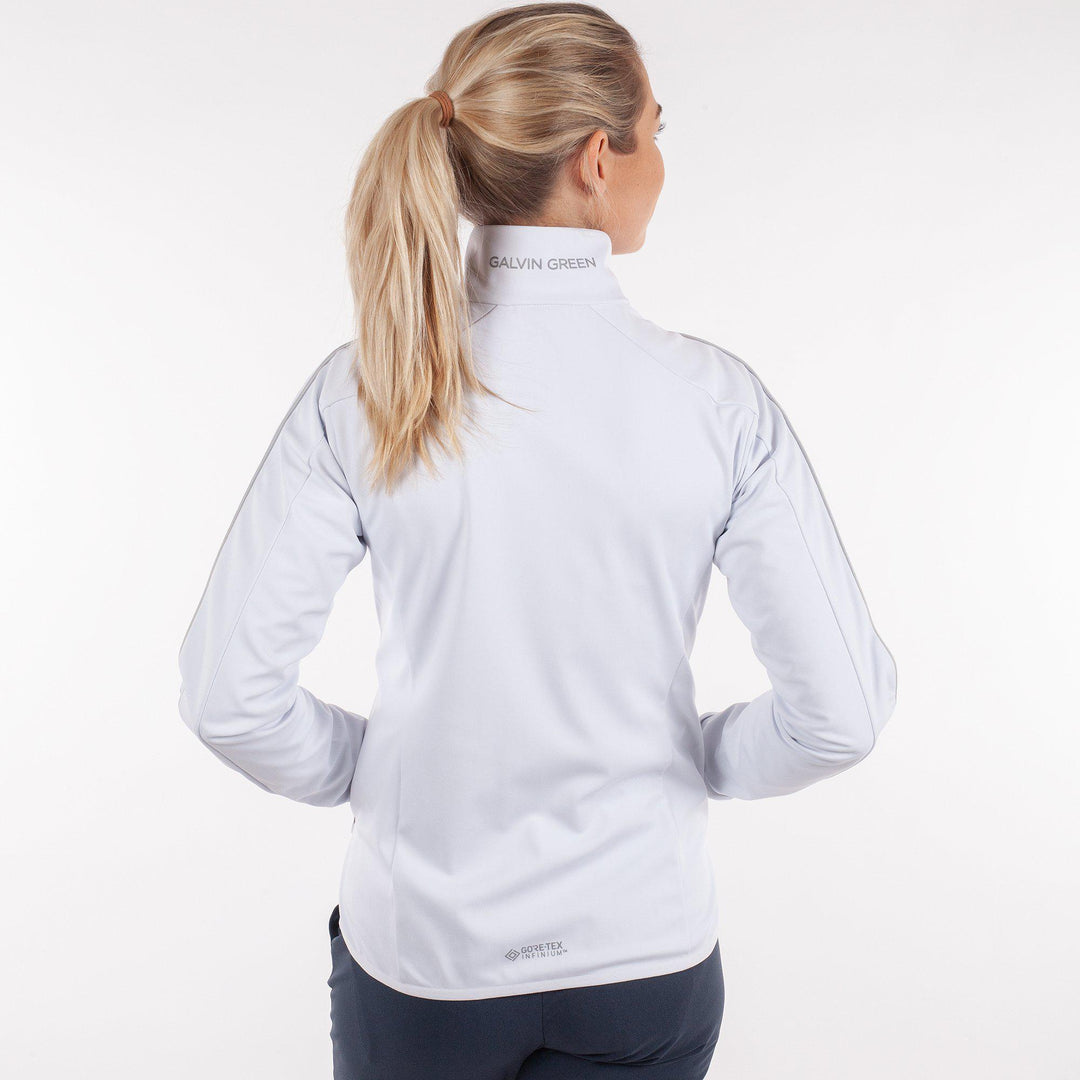 Leslie is a Windproof and water repellent golf jacket for Women in the color White(5)