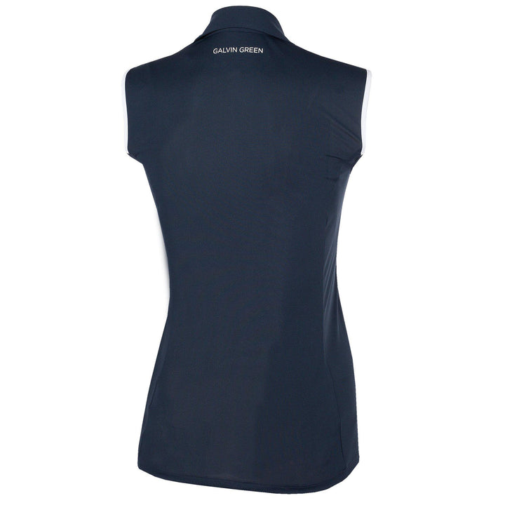 Mila is a Breathable sleeveless golf shirt for Women in the color Navy(7)