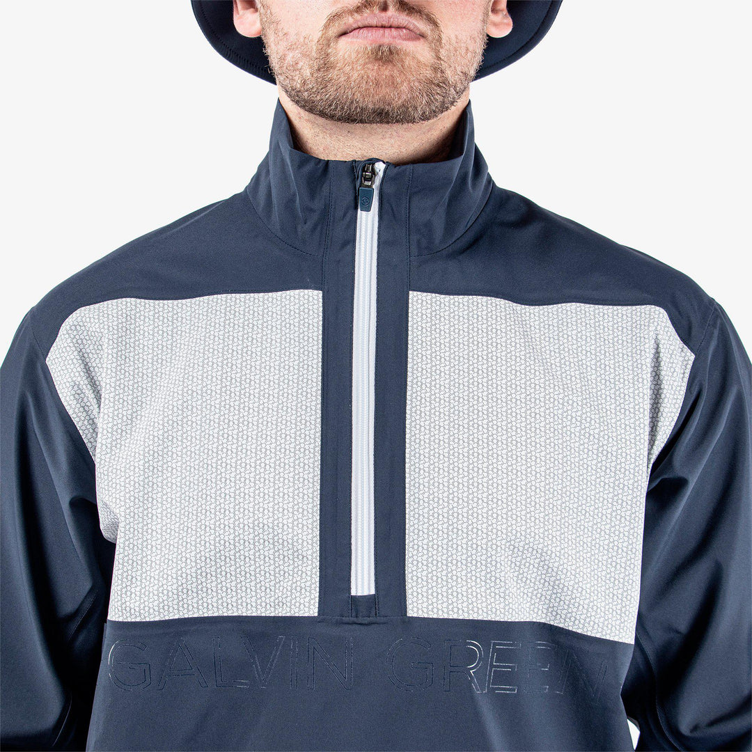 Ashford is a Waterproof golf jacket for Men in the color Navy/Cool Grey/White(4)