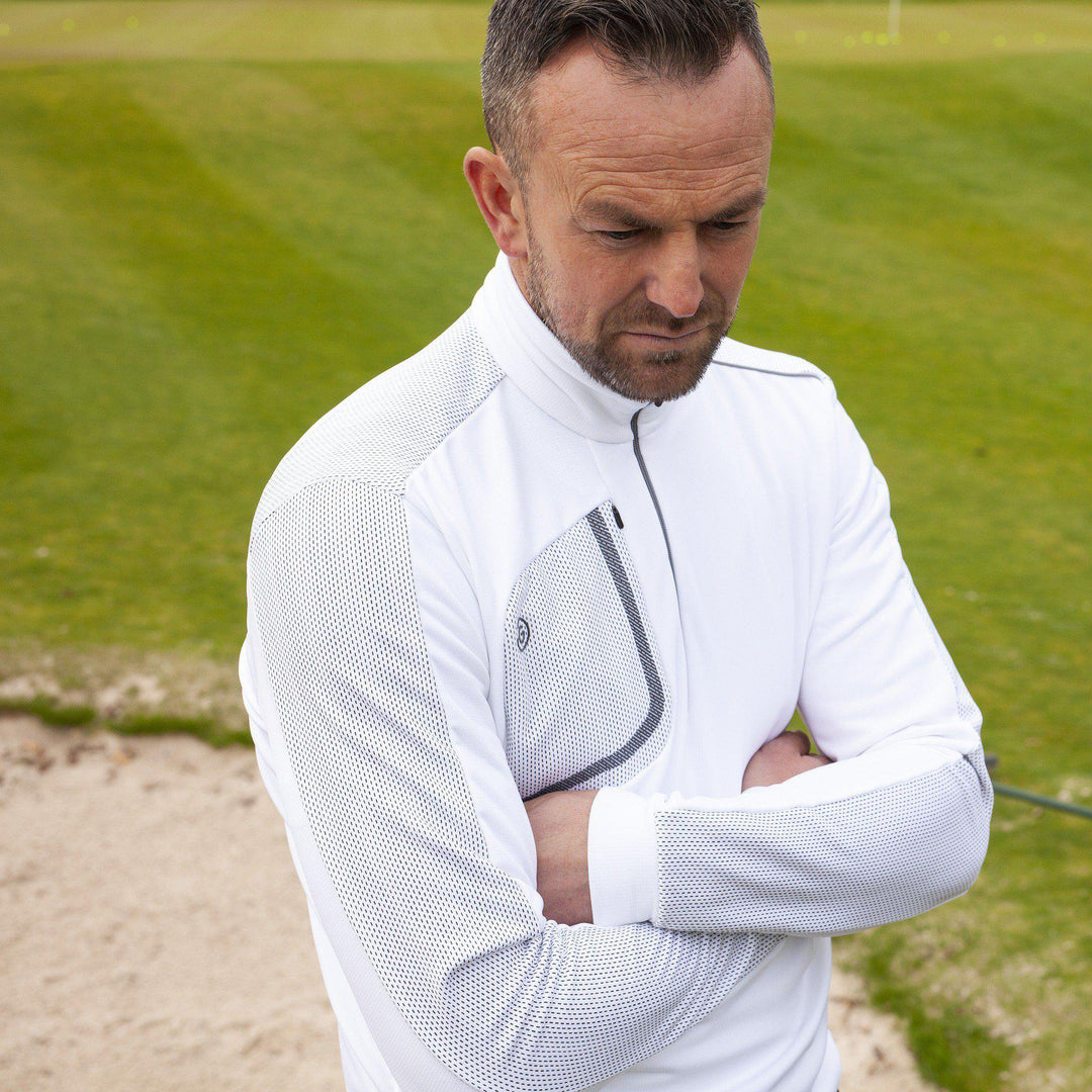 Dwight is a Insulating golf mid layer for Men in the color White(4)