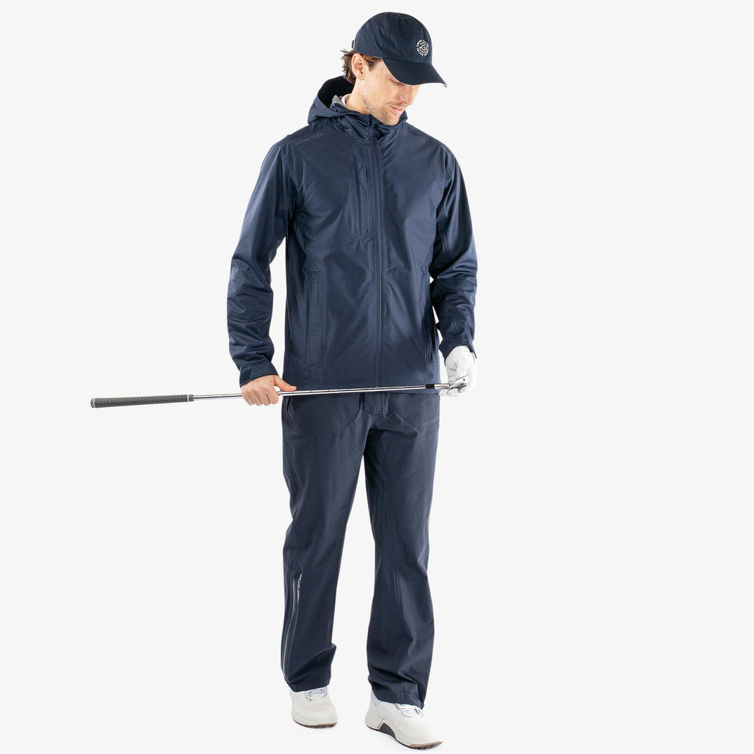 Amos is a Waterproof golf jacket for Men in the color Navy(2)