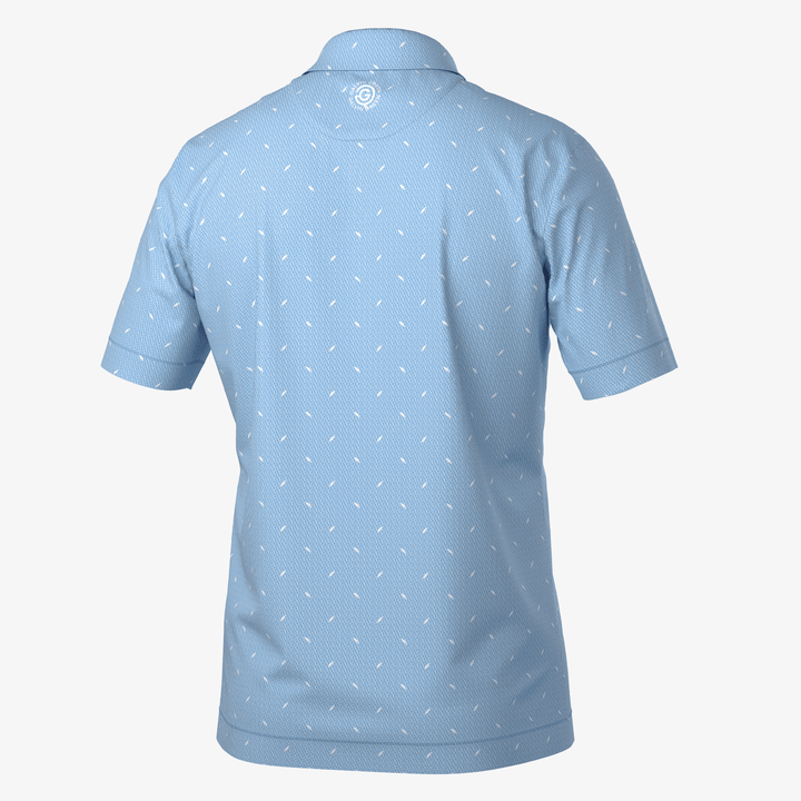 Miklos is a Breathable short sleeve golf shirt for Men in the color Alaskan Blue(7)