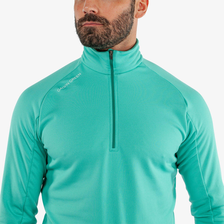 Drake is a Insulating golf mid layer for Men in the color Atlantis Green(3)