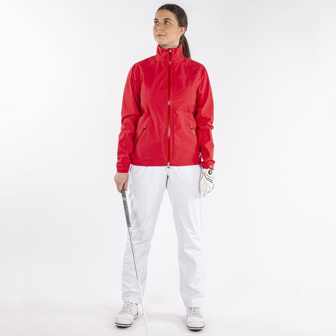 Adele is a Waterproof golf jacket for Women in the color Red(3)