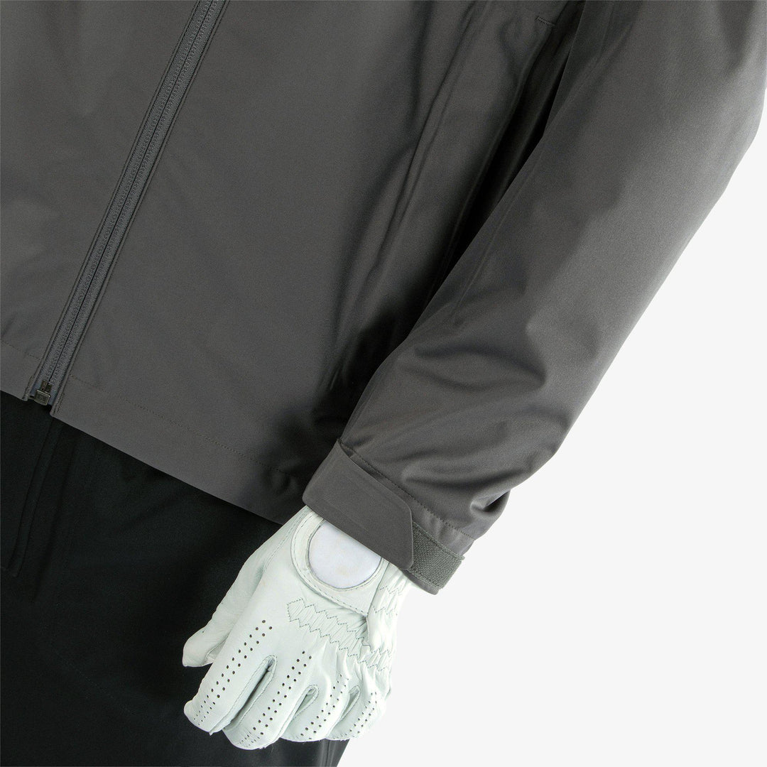 Amos is a Waterproof golf jacket for Men in the color Forged Iron(6)