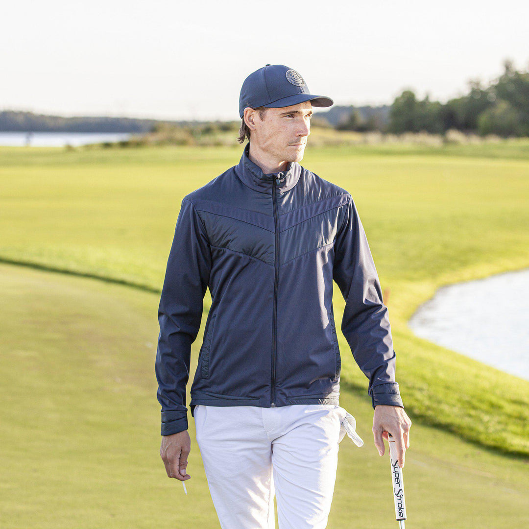 Liam is a Windproof and water repellent golf jacket for Men in the color Navy(2)