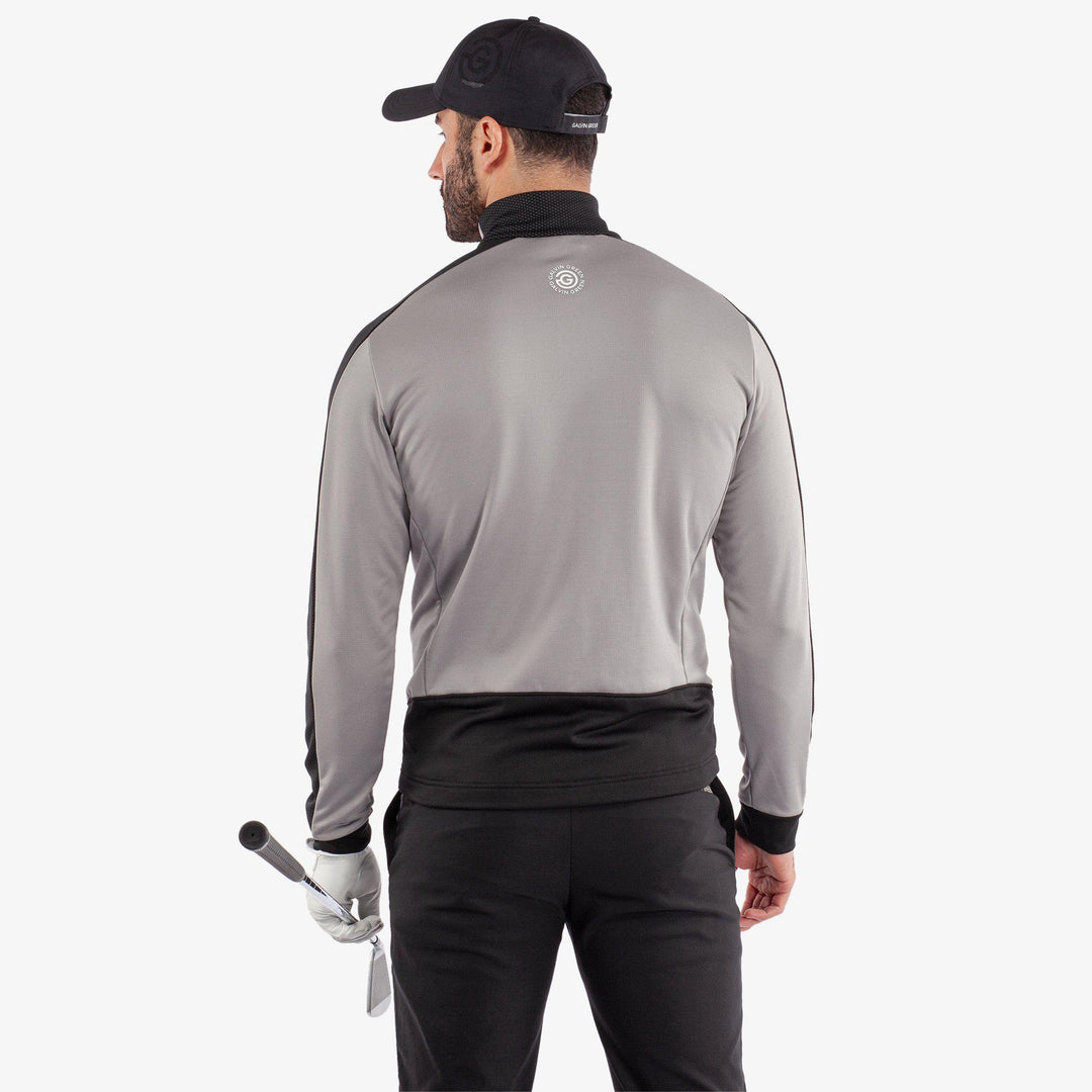 Dawson is a Insulating golf mid layer for Men in the color Sharkskin/Black(5)