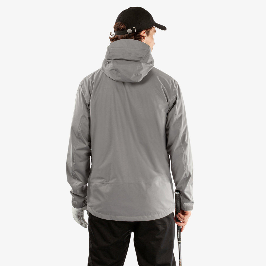 Amos is a Waterproof golf jacket for Men in the color Sharkskin(8)