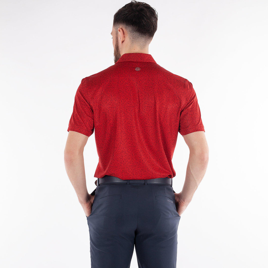 Marco is a Breathable short sleeve golf shirt for Men in the color Red(2)