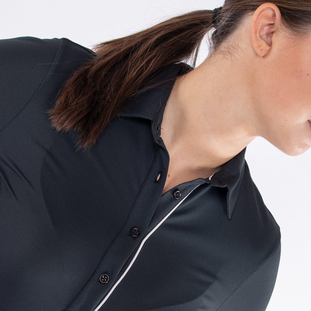 Marissa is a Breathable short sleeve golf shirt for Women in the color Black(4)