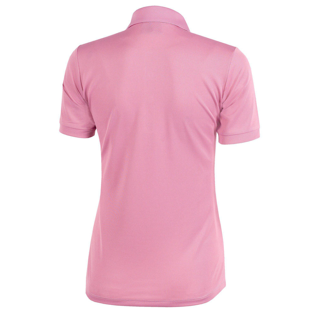 Mireya is a Breathable short sleeve golf shirt for Women in the color Sugar Coral(2)