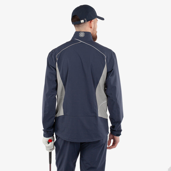 Ames is a Waterproof golf jacket for Men in the color Navy/Cool Grey(8)