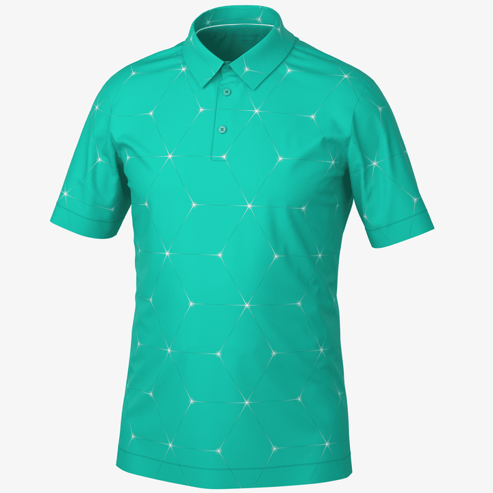 Milo is a Breathable short sleeve golf shirt for Men in the color Atlantis Green(0)