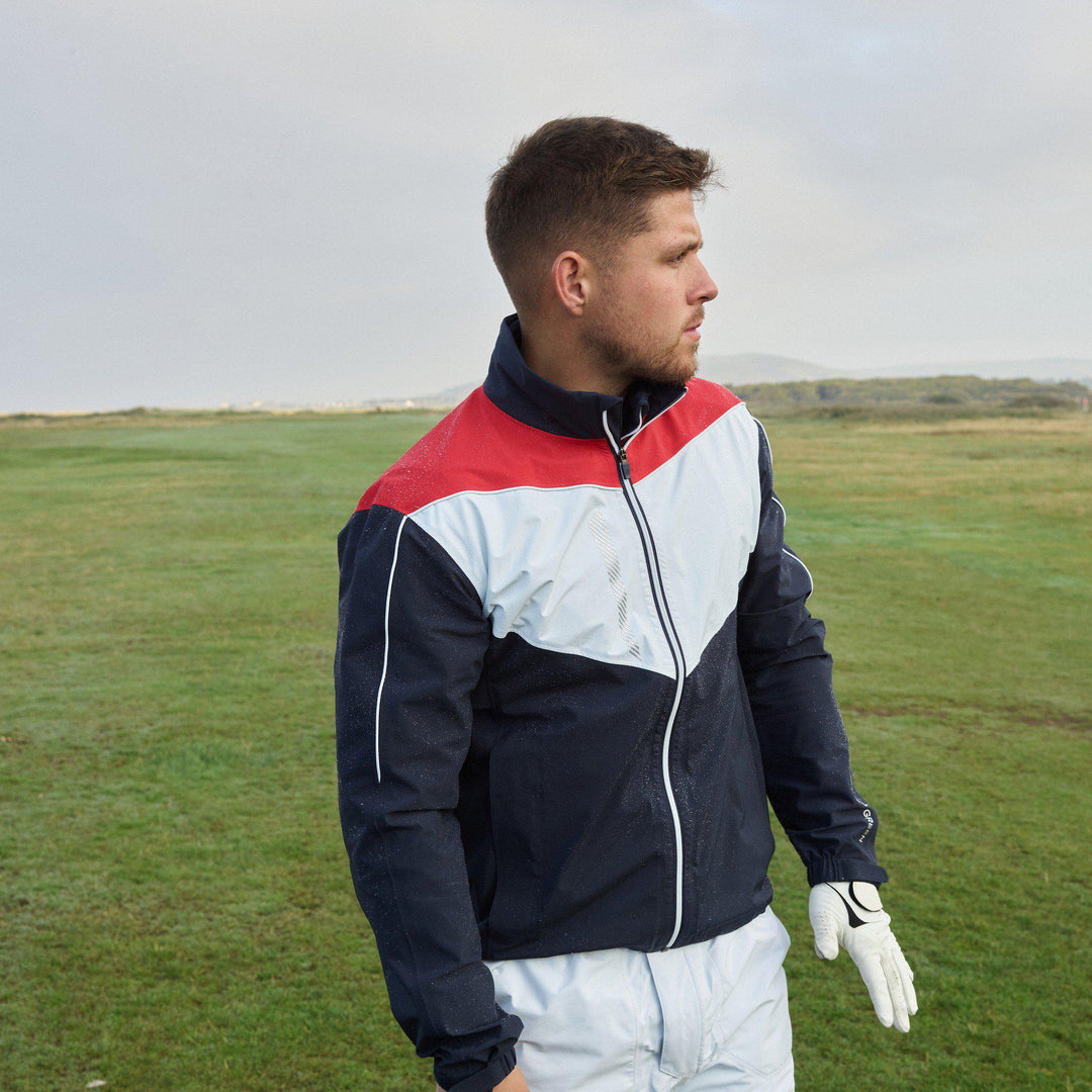 Armstrong is a Waterproof golf jacket for Men in the color Navy(2)