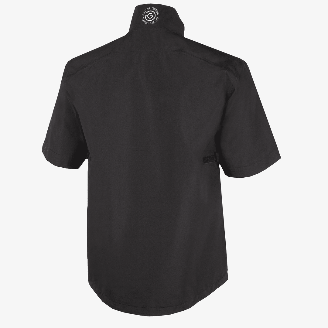 Axl is a Waterproof short sleeve golf jacket for Men in the color Black/White/Sunny Lime(7)