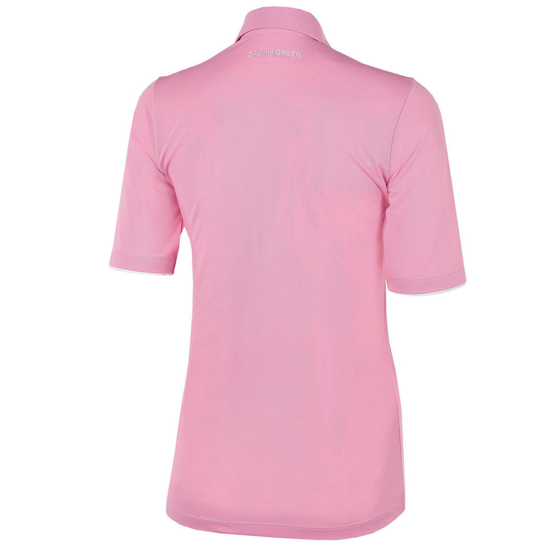 Marissa is a Breathable short sleeve golf shirt for Women in the color Amazing Pink(8)