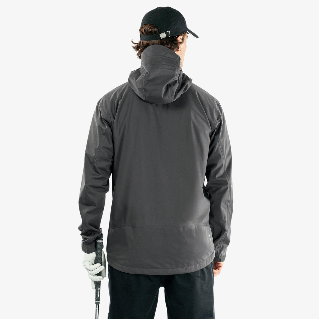 Amos is a Waterproof golf jacket for Men in the color Forged Iron(8)